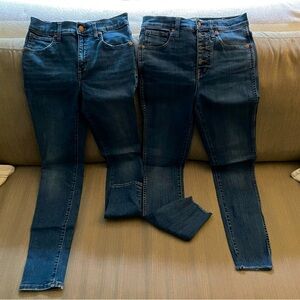 Lot of 2 Madewell jeans skinny size 25/26